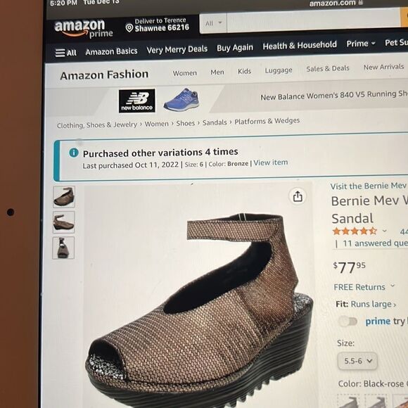 Bernie Mav Womens MELY Sandel in Bronze. Size 37 = 61/2 to 7. - Picture 10 of 10